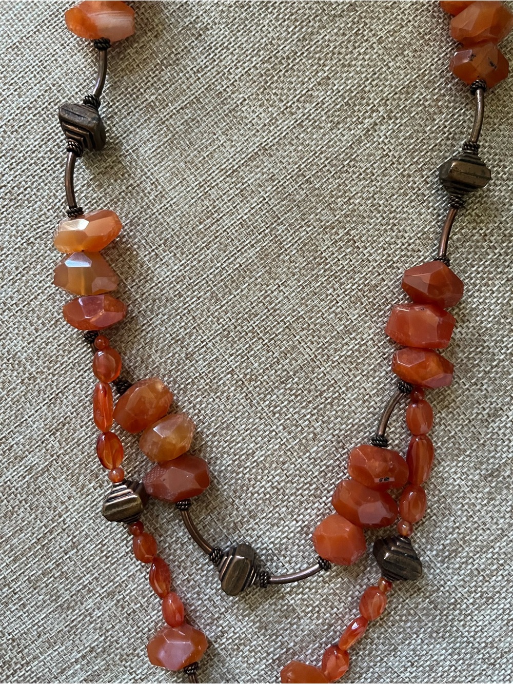 Handcrafted Carnelian Stone Necklace - Women Jewelry - Picture 4 of 7